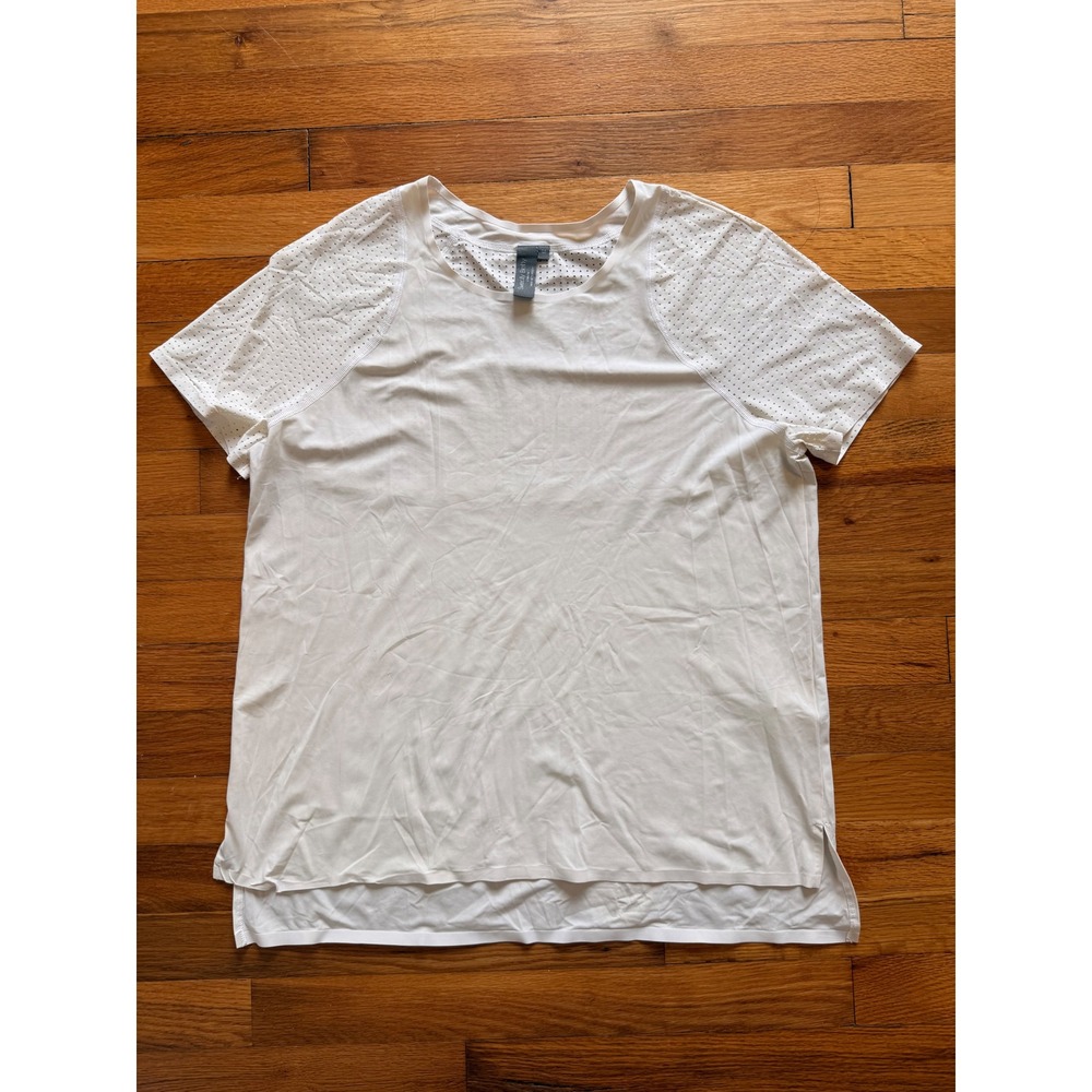 Sweaty Betty London White Perforated Mesh Activewear Running Tee Shirt Womens M